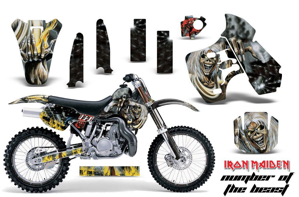 Kawasaki KX500 Dirt Bike Graphic Kit - 1988-2004 Number of the Beast