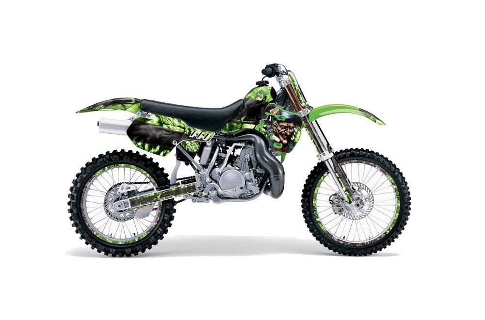 Kawasaki KX500 Dirt Bike Graphic Kit - 1988-2004 Mad Hatter Green