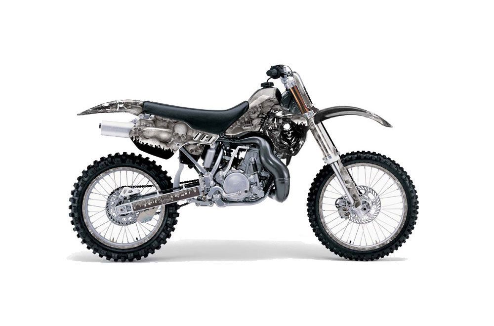 Kawasaki KX500 Dirt Bike Graphic Kit - 1988-2004 Reaper Silver