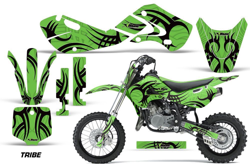 Kawasaki KX65 Dirt Bike Graphic Kit - 2002-2018 Tribe Green