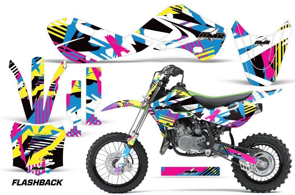 Kawasaki KX65 Dirt Bike Graphic Kit - 2002-2018 Flashback