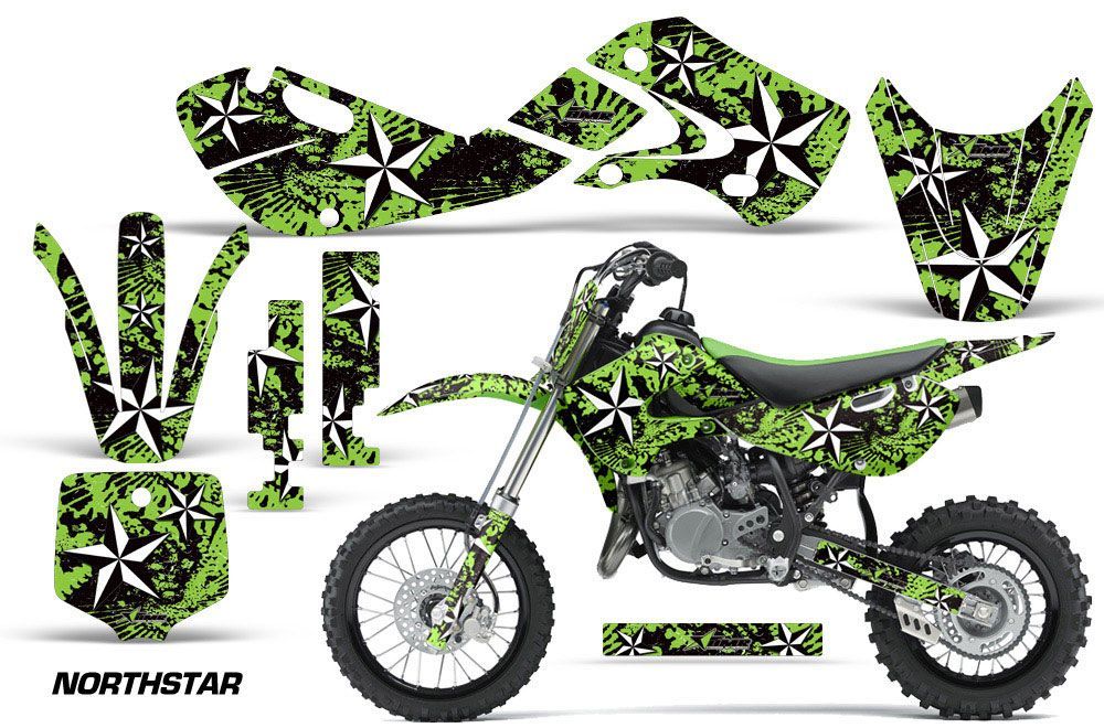 Kawasaki KX65 Dirt Bike Graphic Kit - 2002-2018 NorthStar Green