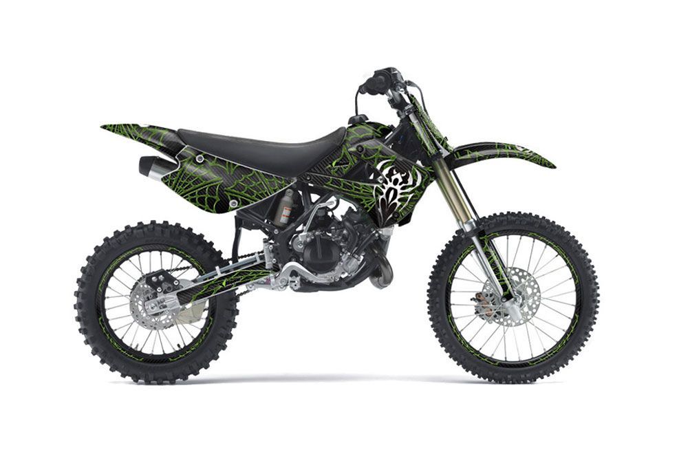 Kawasaki KX85 Dirt Bike Graphic Kit - 2001-2013 Widow Maker Green