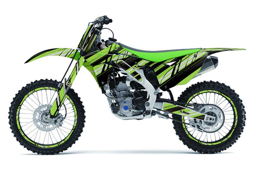 Kawasaki KXF250 Dirt Bike Graphic Kit - 2013-2016 In Line Green