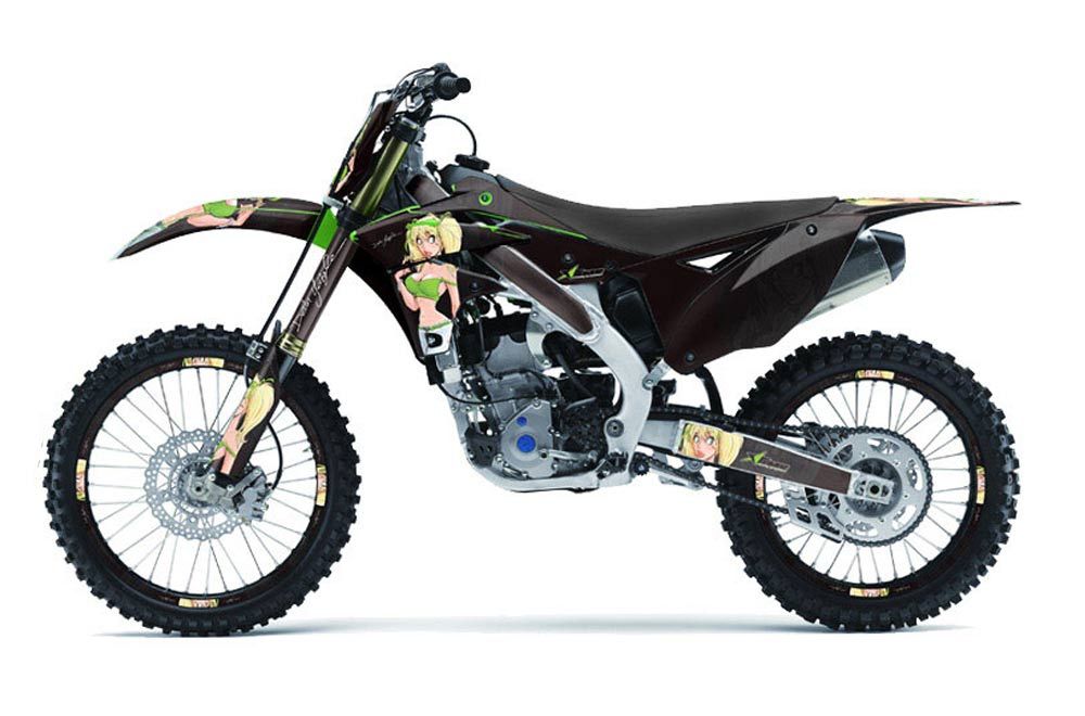 Kawasaki KXF250 Dirt Bike Graphic Kit - 2013-2016 Mandy Green
