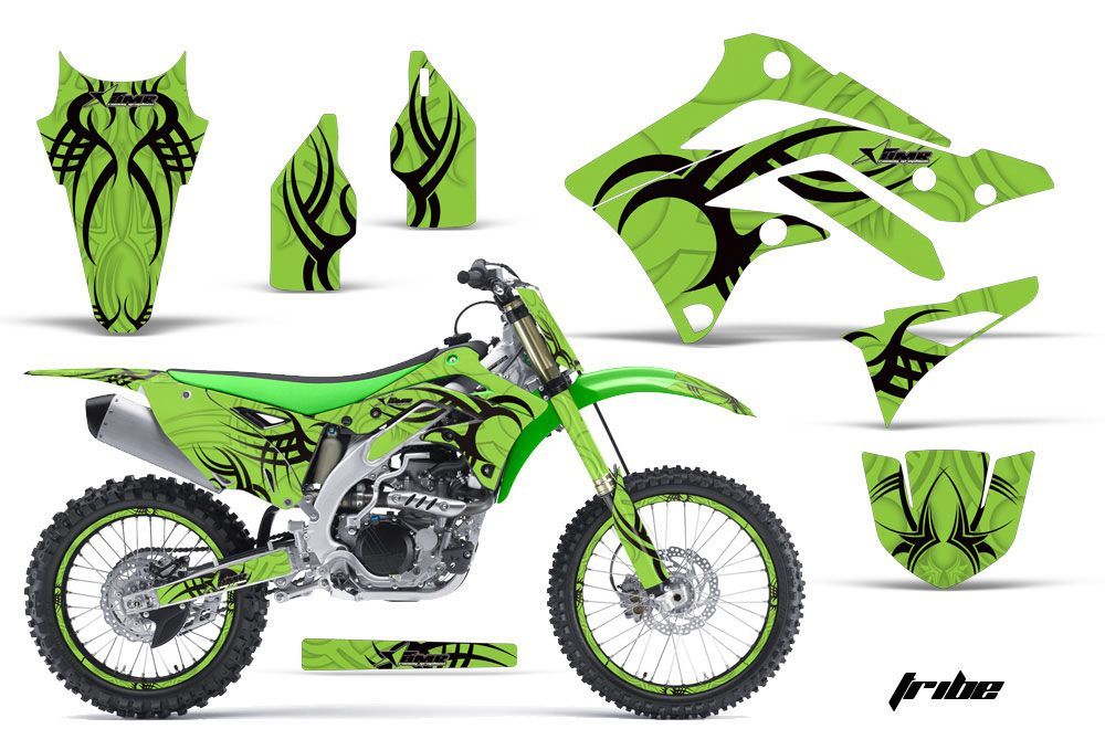 Kawasaki KXF450 Dirt Bike Graphic Kit - 2012-2015 Tribe Green