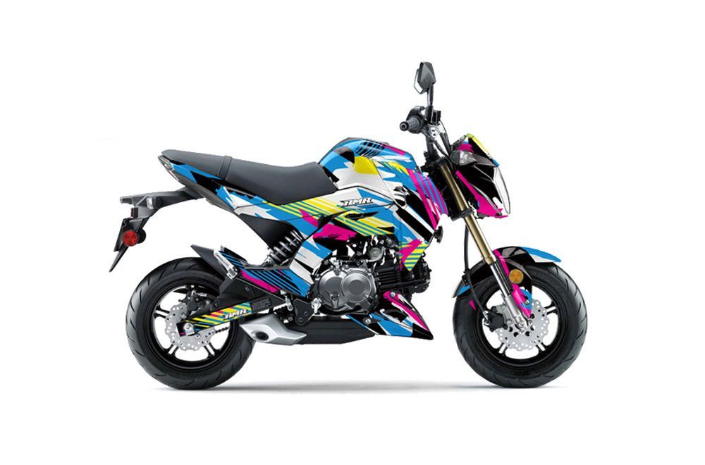 Kawasaki Z125 Pro Dirt Bike Graphic Kit - 2017-2021 Flashback