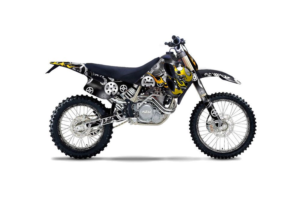 KTM C0 SX 4 Stroke Dirt Bike Graphic Kit - 1993-1997 Motorhead Black