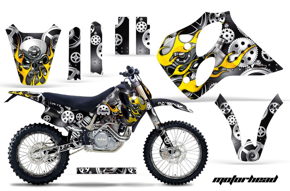 KTM C0 SX 4 Stroke Dirt Bike Graphic Kit - 1993-1997 Motorhead Black