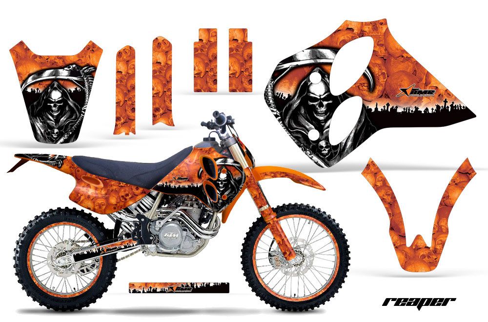 KTM C0 SX 4 Stroke Dirt Bike Graphic Kit - 1993-1997 Reaper Orange