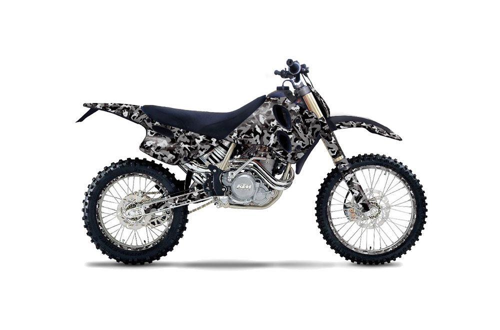 KTM C0 SX 4 Stroke Dirt Bike Graphic Kit - 1993-1997 Urban Camo Black