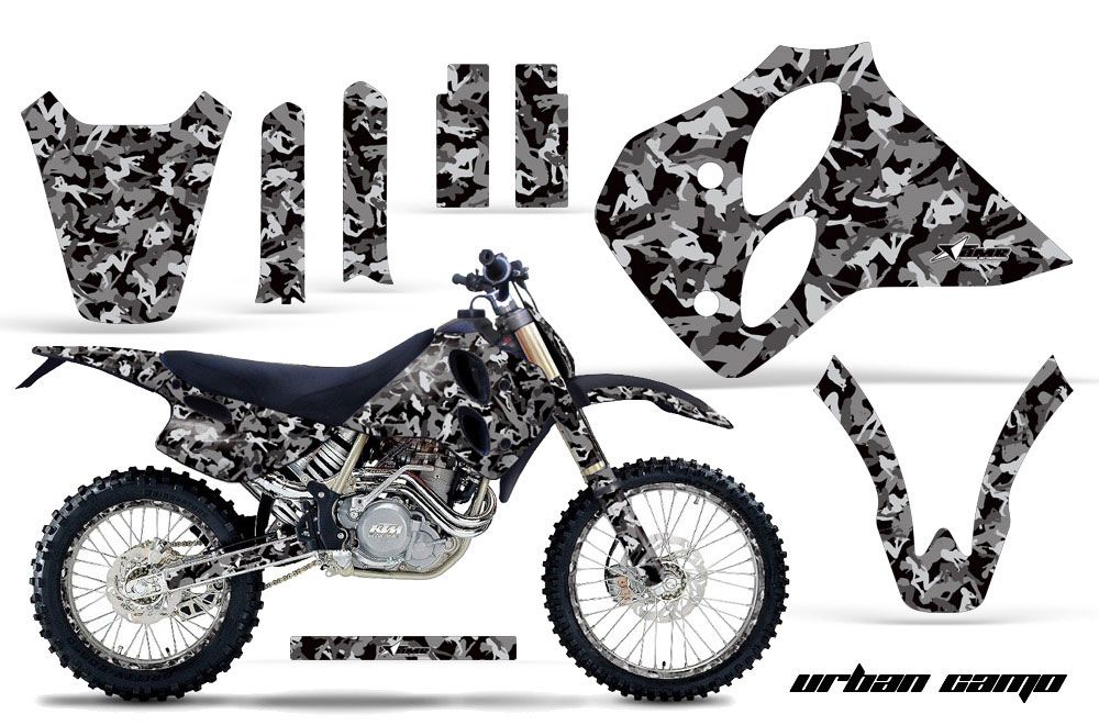 KTM C0 SX 4 Stroke Dirt Bike Graphic Kit - 1993-1997 Urban Camo Black