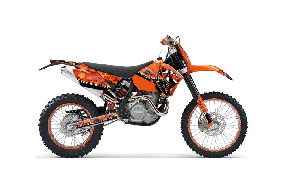 KTM C4 EXC Dirt Bike Graphic Kit - 2005-2007 Reaper Orange