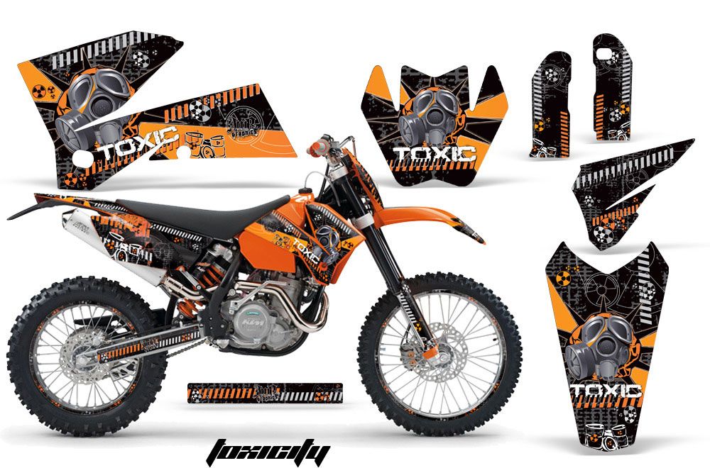 KTM C4 SX Dirt Bike Graphic Kit - 2005-2006 Toxicity Orange