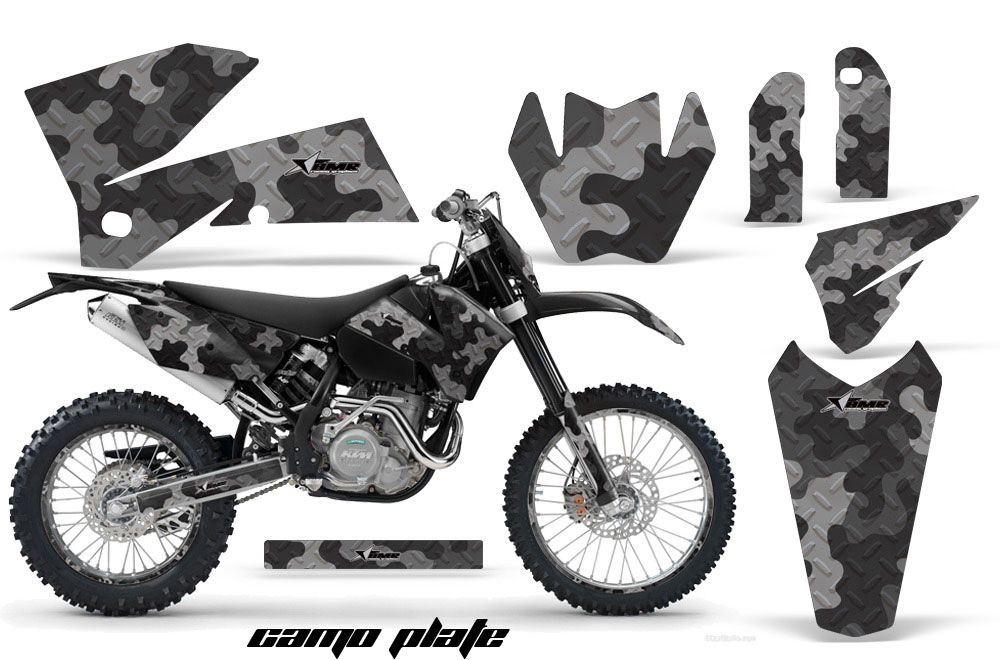 KTM C4 EXC Dirt Bike Graphic Kit - 2005-2007 Camoplate Black