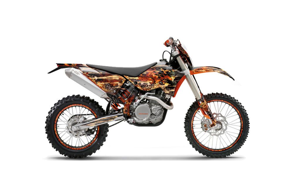 KTM C5 WCFW 250 Dirt Bike Graphic Kit - 2011 Firestorm Black