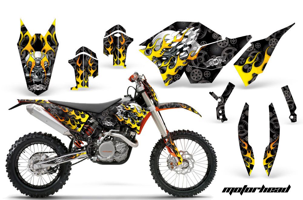 KTM C5 WCFW 250 Dirt Bike Graphic Kit - 2011 Motorhead Black