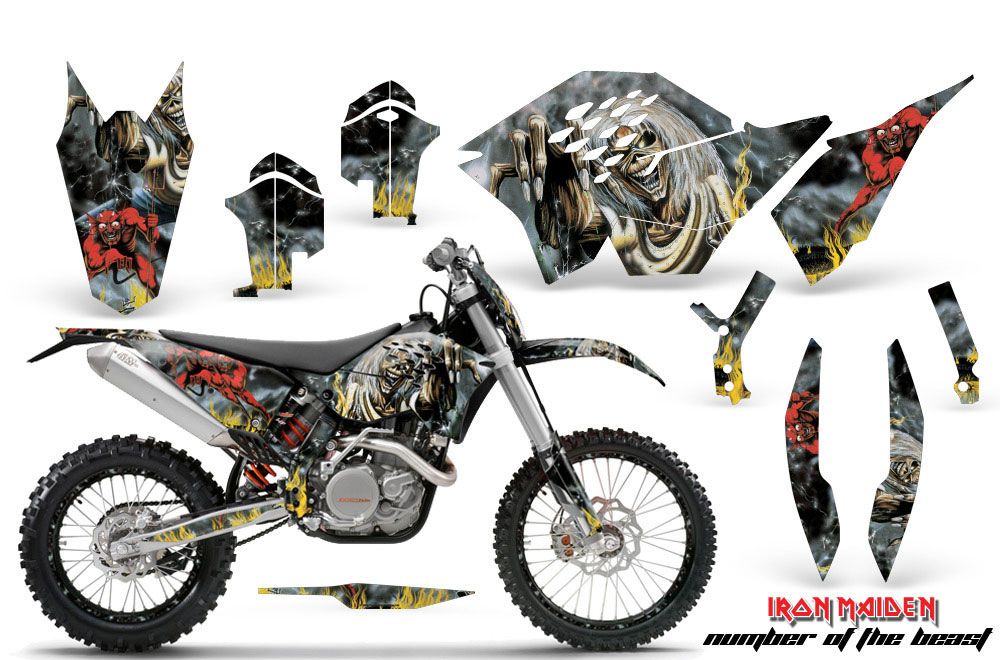 KTM C5 SX / SX-F 125 / 525 Dirt Bike Graphic Kit - 2007-2010 Number of the Beast