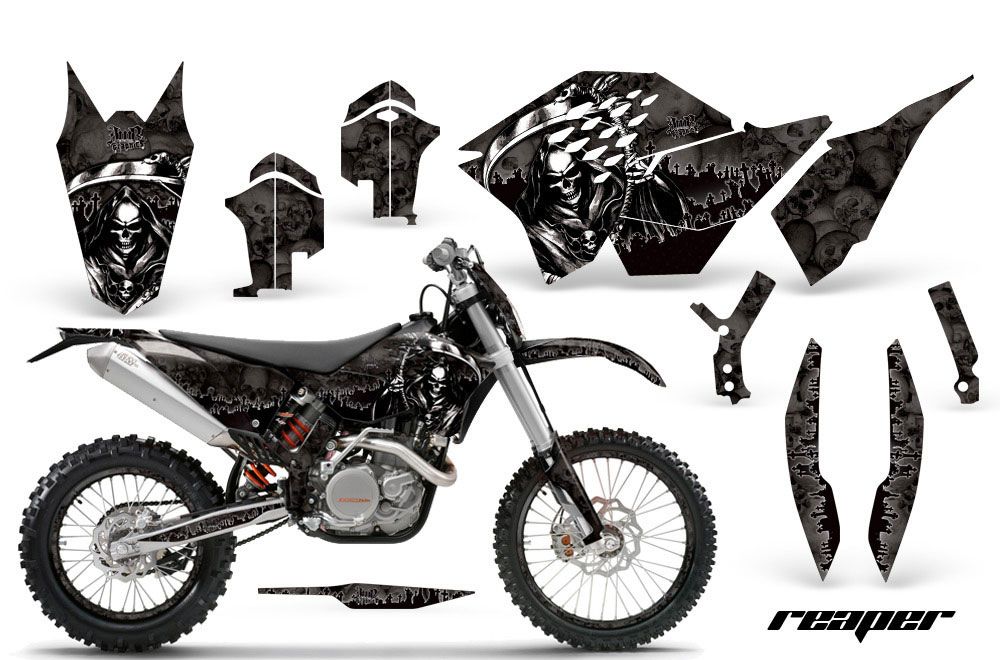 KTM C5 SX / SX-F 125 / 525 Dirt Bike Graphic Kit - 2007-2010 Reaper Black