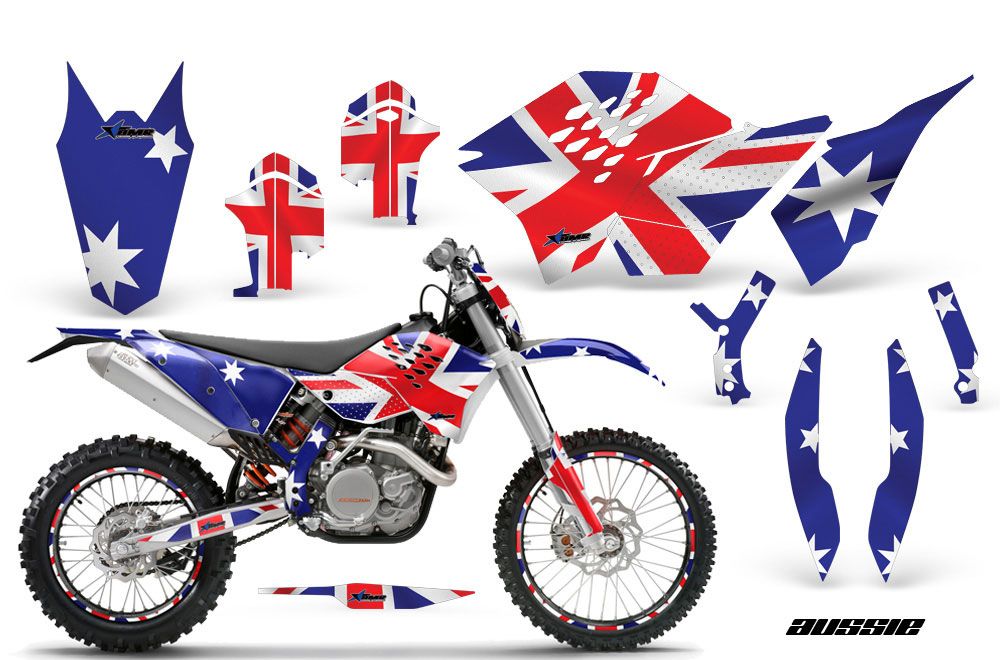 KTM C5 SX / SX-F 125 / 525 Dirt Bike Graphic Kit - 2007-2010 Aussie