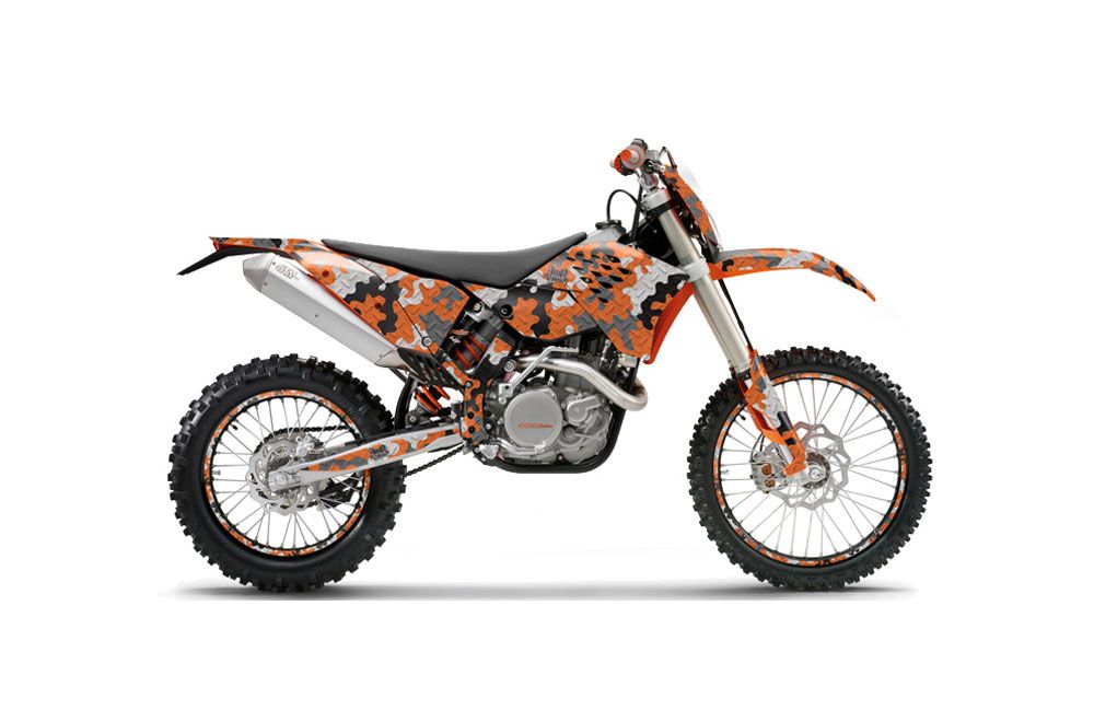 KTM C5 WCFW 250 Dirt Bike Graphic Kit - 2011 Camoplate Orange