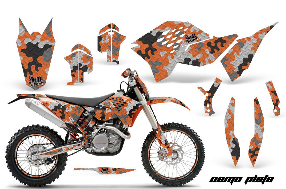 KTM C5 WCFW 250 Dirt Bike Graphic Kit - 2011 Camoplate Orange