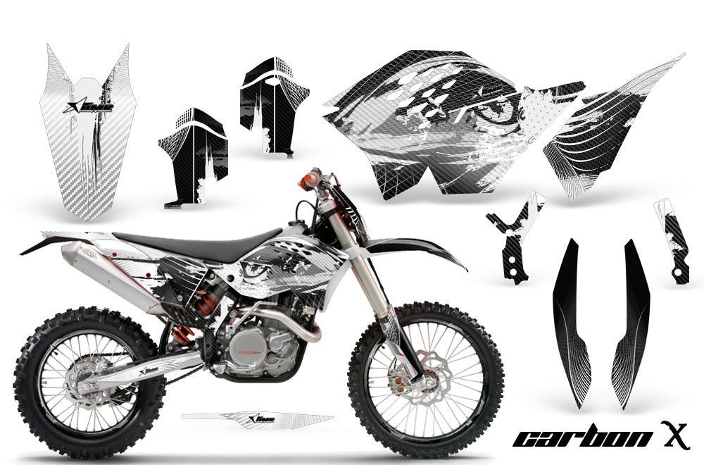 KTM C5 WCFW 250 Dirt Bike Graphic Kit - 2011 Carbon X White