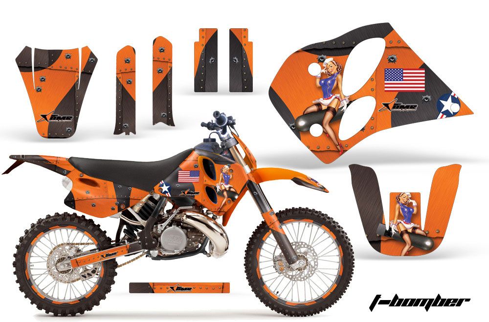 KTM C6 EXC 2 Stroke Dirt Bike Custom Graphic Kit - 1993-1997