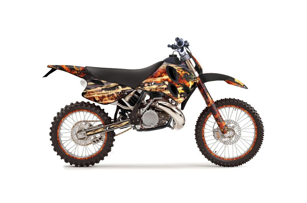 KTM C6 SX 2 Stroke Dirt Bike Graphic Kit - 1993-1997 Firestorm Black