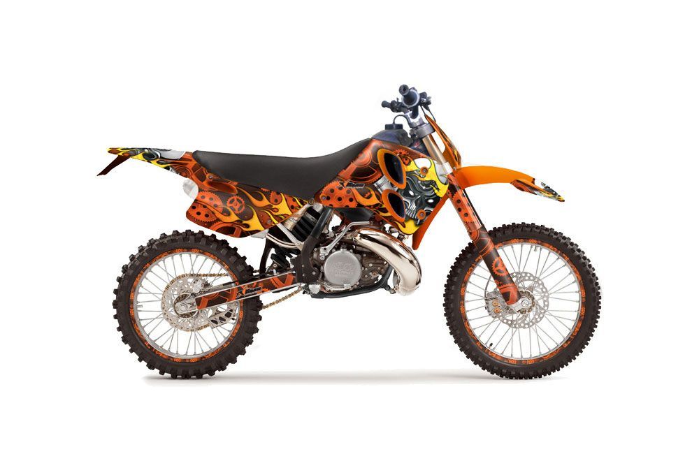 KTM C6 EXC 2 Stroke Dirt Bike Graphic Kit - 1993-1997 Motorhead Orange