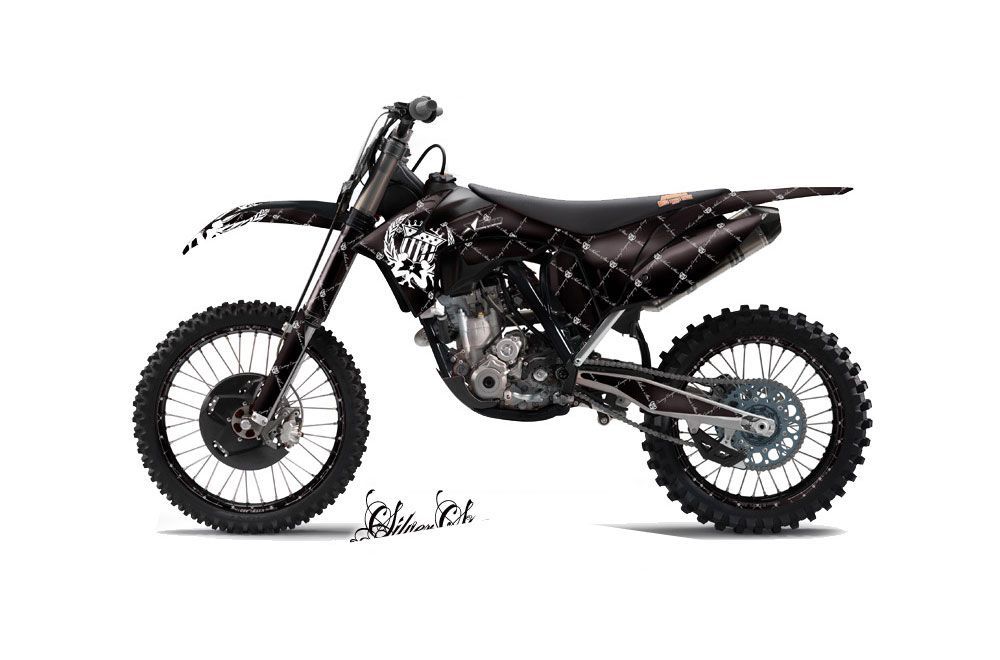 KTM C7 XC Dirt Bike Graphic Kit - 2012-2013 Silver Star - Reloaded Black