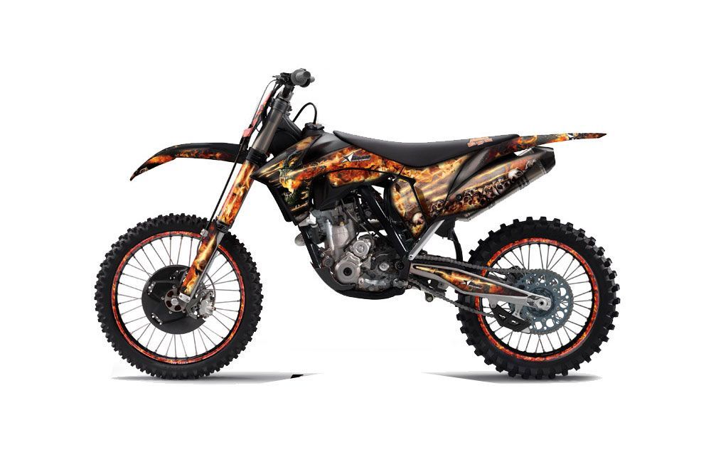 KTM C7 SX / SX-F Dirt Bike Graphic Kit - 2011-2012 Firestorm Black