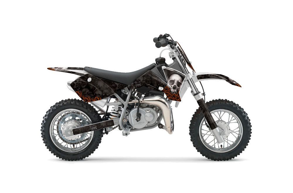 KTM SX 50 Adventure Jr / Sr Dirt Bike Graphic Kit - 2002-2008 Bone Collector Black