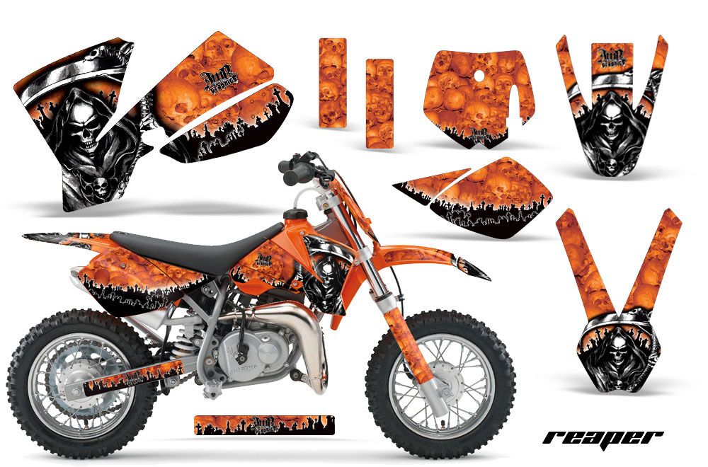 KTM SX 50 Adventure Jr / Sr Dirt Bike Graphic Kit - 2002-2008 Reaper Orange