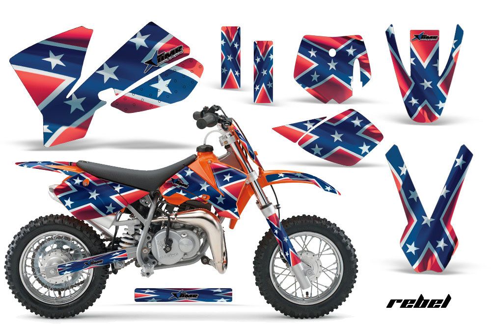 KTM SX 50 Adventure Jr / Sr Dirt Bike Graphic Kit - 2002-2008 Rebel Orange