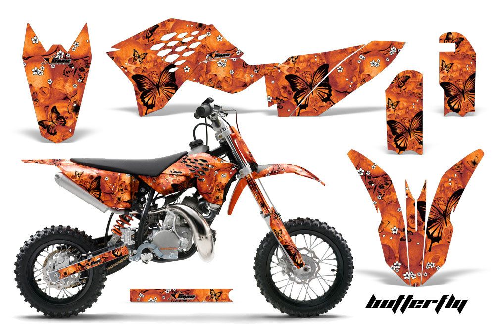 KTM SX 50 Adventure Jr / Sr Dirt Bike Graphic Kit - 2009-2015 Butterfly Orange