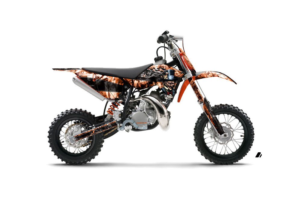 KTM SX 50 Adventure Jr / Sr Dirt Bike Graphic Kit - 2009-2015 Mad Hatter Orange