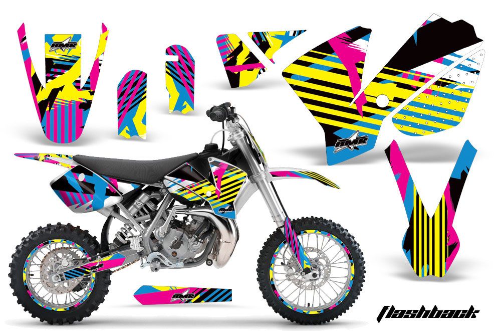 KTM SX 65 Dirt Bike Graphic Kit - 2002-2008 Flashback