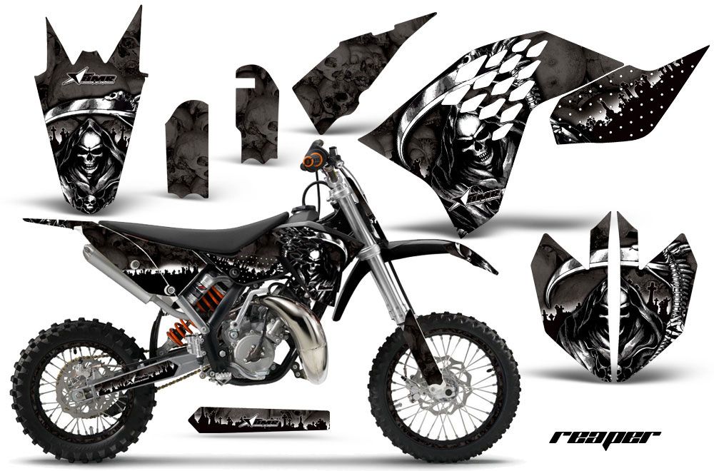 KTM SX 65 Dirt Bike Graphic Kit - 2009-2015 Reaper Black