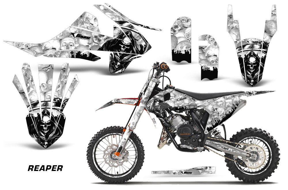 KTM SX 65 Dirt Bike Graphic Kit - 2016-2018 Reaper White