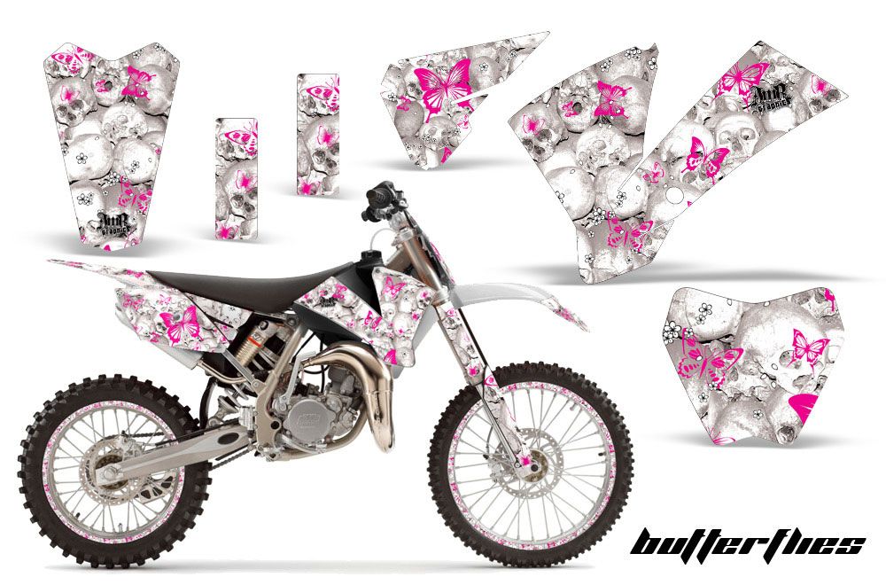 KTM SX 105 Dirt Bike Graphic Kit - 2004-2005 Butterfly White