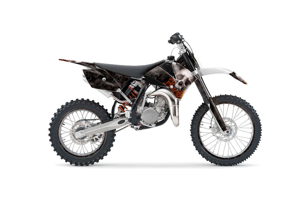 KTM SX 85 Dirt Bike Graphic Kit - 2006-2012 Bone Collector Black