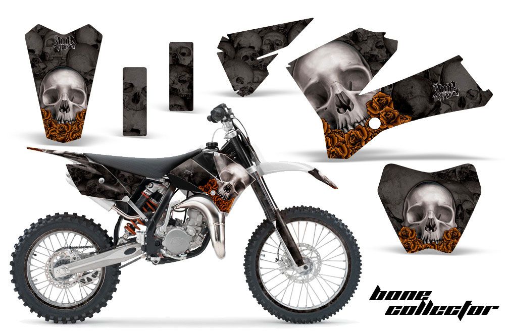 KTM SX 85 Dirt Bike Graphic Kit - 2006-2012 Bone Collector Black
