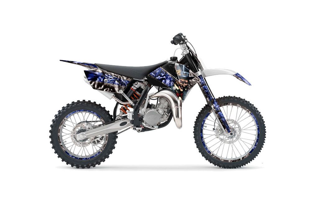 KTM SX 85 Dirt Bike Graphic Kit - 2006-2012 Mad Hatter Silver