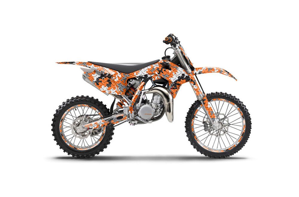 KTM SX 85 Dirt Bike Graphic Kit - 2013-2015 Camoplate Orange
