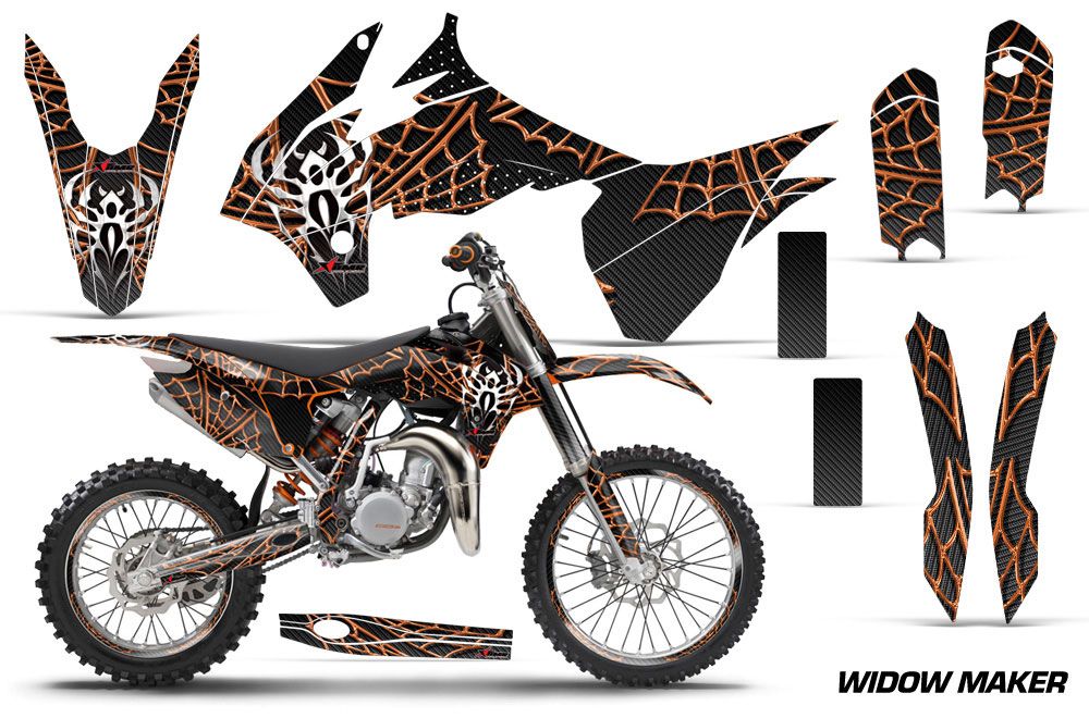KTM SX 85 Dirt Bike Graphic Kit - 2013-2015 Widow Maker Orange