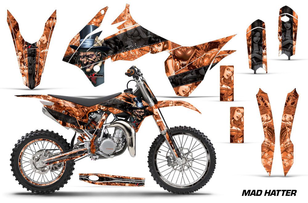 KTM SX 85 Dirt Bike Graphic Kit - 2013-2015 Mad Hatter Orange