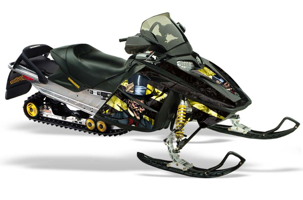 Ski Doo Rev Sled Graphic Kit - 2004-2012 Mad Hatter Yellow
