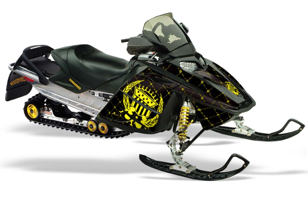 Ski Doo Rev Sled Graphic Kit - 2004-2012 Silver Star - Reloaded Yellow
