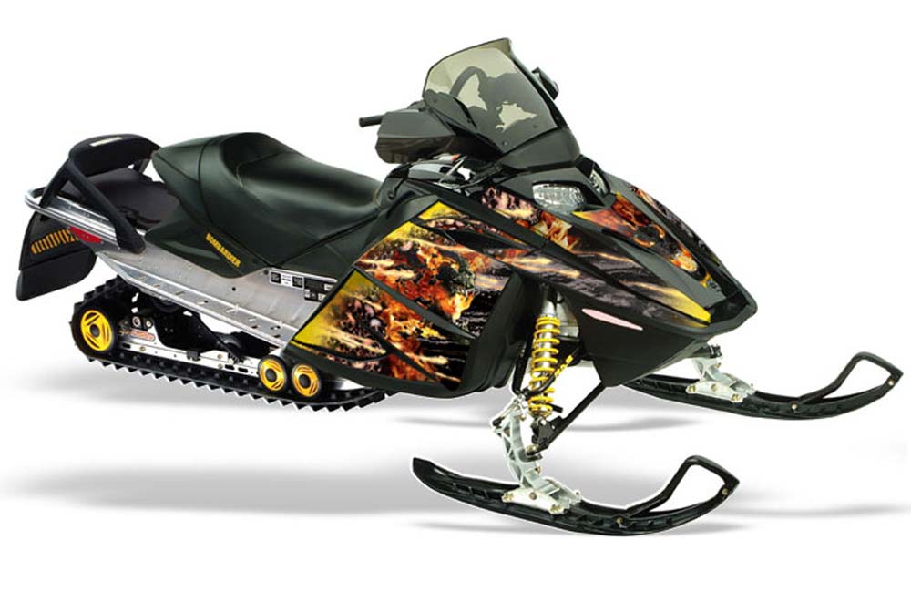 Ski Doo Rev Sled Graphic Kit - 2004-2012 Firestorm Yellow